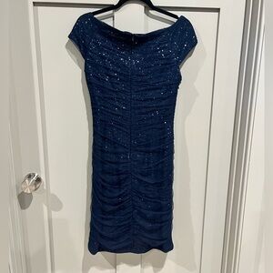 Lauren Ralph Lauren Evening Navy Blue Sequin Dress